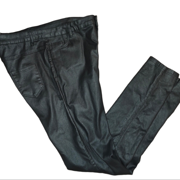 Apperloth A Plus High Waist PU Leather Skinny PantsXXL - Picture 4 of 16